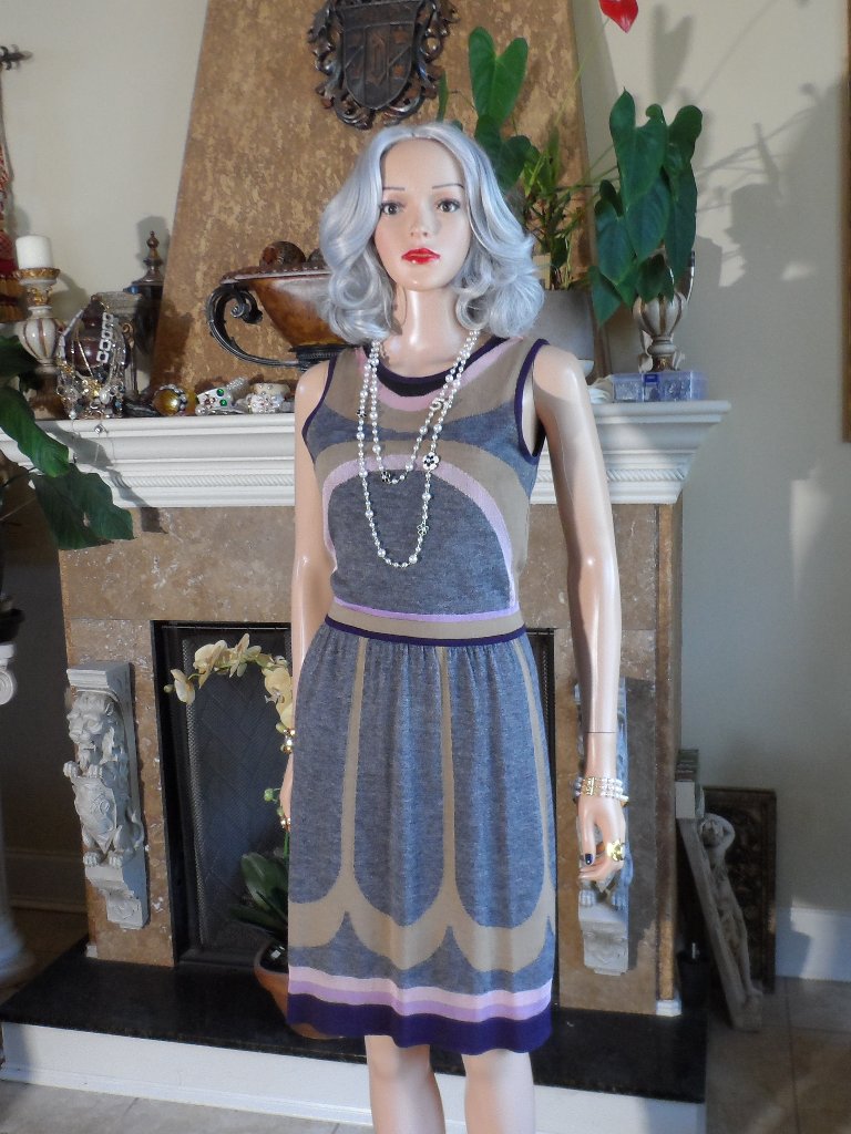 M Missoni Knit Sleeveless Fit & Flare Dress Size It 40 Us 4